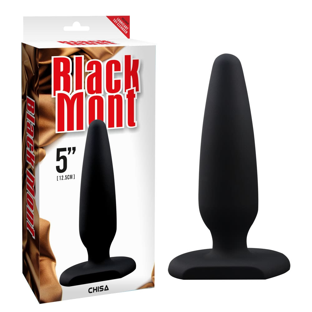 BLACK MONT XL SILICONE PLUG 5"