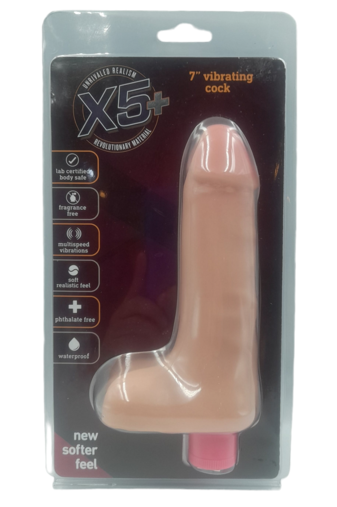 X5+ 7" VIBRATING COCK