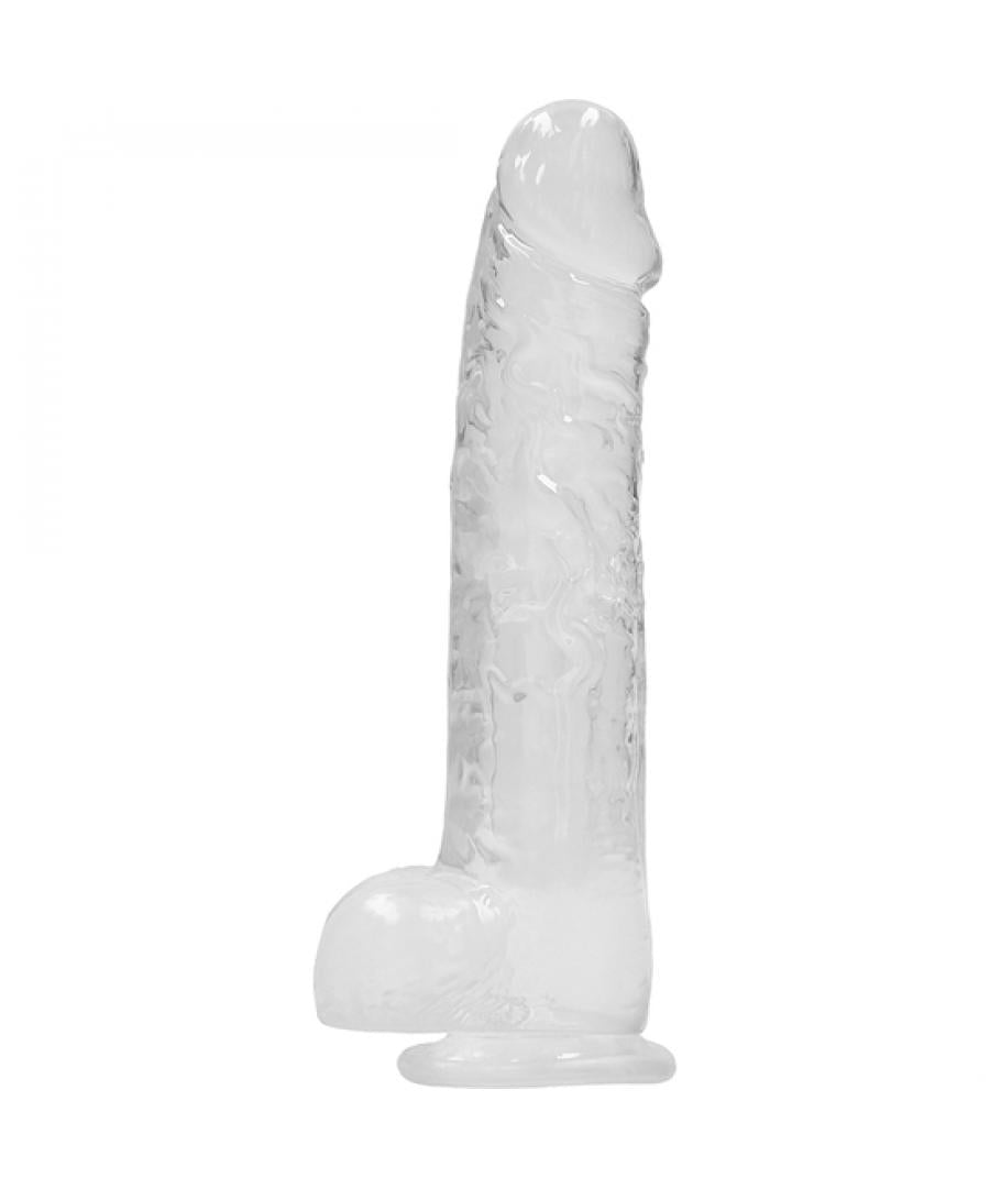 CRYSTAL CLEAR DILDO REALROCK 7"