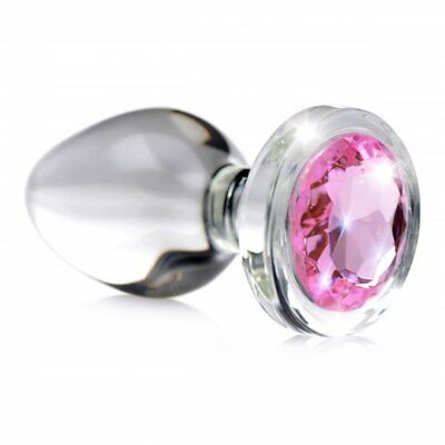 BOOTY SPARKS PINK GEM GLASS SMALL ANAL PLUG